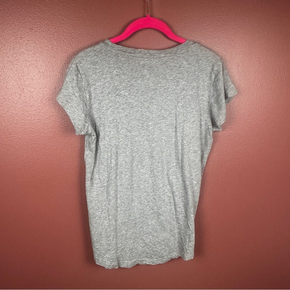 Zadig & Voltaire skinny skull tee embellished gray short sleeve size large - Picture 6 of 6